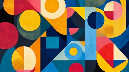 Abstract Geometric Pattern in Vibrant Colors.