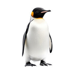 Fototapeta premium Majestic Emperor Penguin Standing on Ice with Background in High Resolution