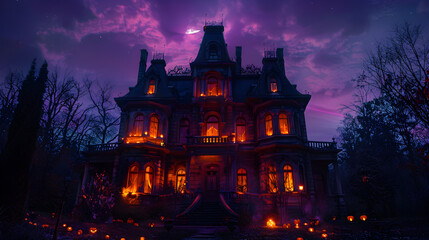 Spooky house at Halloween