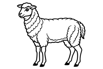 sheep line art silhouette vector,sheep icon