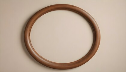 Empty Round  circle wooden Frame: A Simple and Elegant Design 