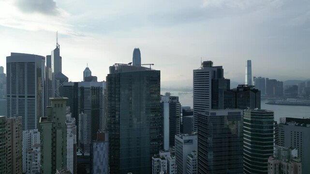 Hong Kong Financial District,  Modern skyline  Aug 24 2024