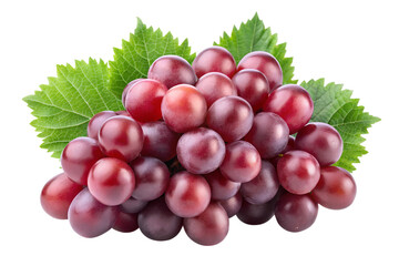 Clusters of red grapes isolated on a transparent background PNG
