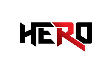 Hero typography design vector, for t-shirt, poster and other uses