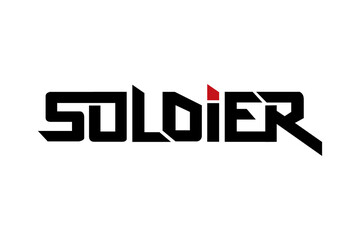 Soldier typography design vector, for t-shirt, poster and other uses