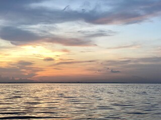 beautiful sunset and river 