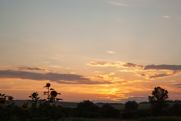 sunset in the mountains