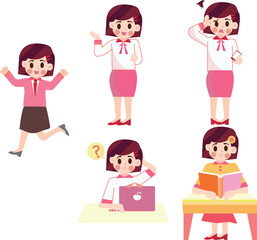 Business people characters working in the office.