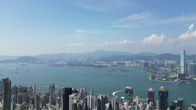 Hong Kong Financial District,  Modern skyline  Aug 24 2024