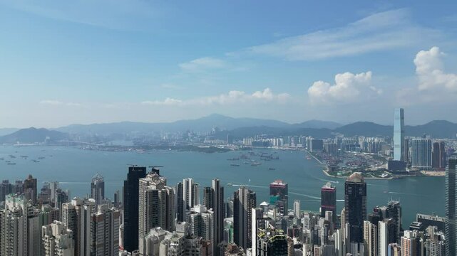 Hong Kong Financial District,  Modern skyline  Aug 24 2024