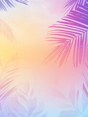 Obraz premium Abstract background design with palm leaves and soft colors perfect for beach party poster or event flyer new beautiful stock image illustration AI