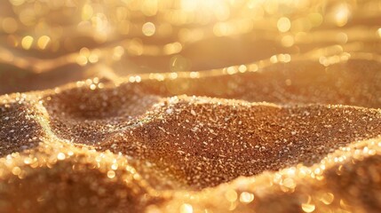 Warm sand texture with bright bokeh effect