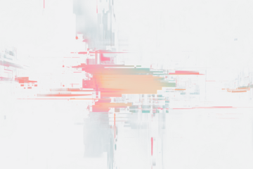 Abstract Tech Glitch Effect on Transparent Screen Overlay