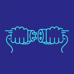 Connecting Ideas and Energy – Symbolic Representation of Two Hands Uniting Elements as a Metaphor for Collaboration, Innovation, and Building Strong Connections for Effective Communication and Teamwor