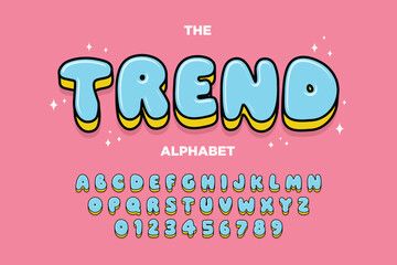 fun cartoonm alphabet design for kids stickers