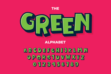 minimalis 3d cartoon alphabet design 