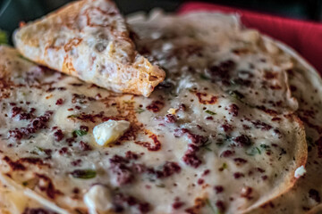 Russian pancakes with butter