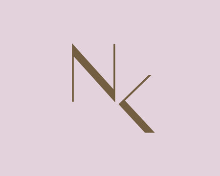 NK letter logo icon design. Classic style luxury initials monogram.