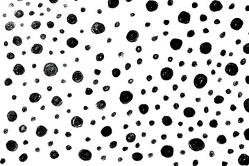 Hand-Drawn Print with Abstract Circular Patterns. Bold Black and White Design for Modern Textures