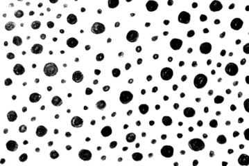 Hand-Drawn Print with Abstract Circular Patterns. Bold Black and White Design for Modern Textures