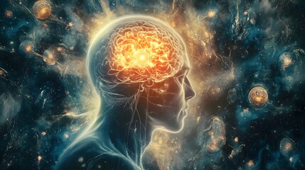 40. "Visual representation of the human pineal gland and its role in circadian rhythms