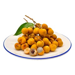 Close-up of longan fruit on the plate