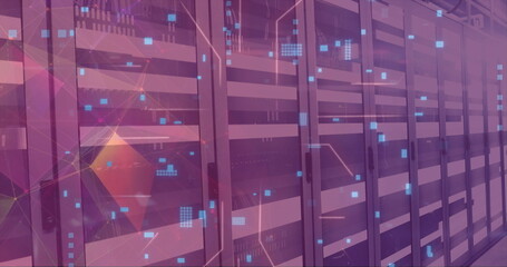 Image of digital data processing over computer servers