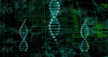 DNA strands and coding sequences over scientific data processing