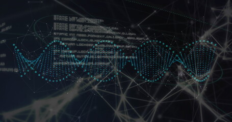 DNA strand and binary coding, scientific data processing