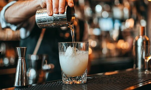 Bartender Making a Cocktail