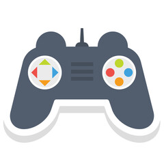 Game Controller sticker vector icon in isolated background 