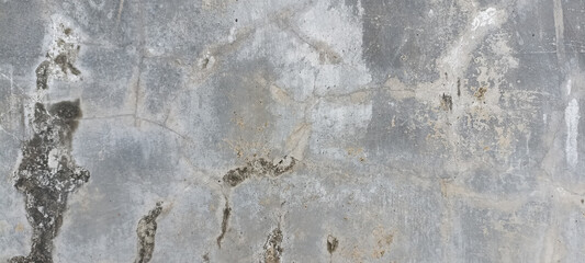 Grungy Weathered Concrete Wall with Cracks and Stains