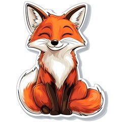 Obraz premium Adorable Fox Sitting with Playful Expression