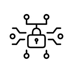 Cyber security icon vector 