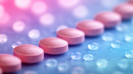 Focus on Hormonal Oral Contraceptive Medicine in Healthcare Setting with Copy Space for Text