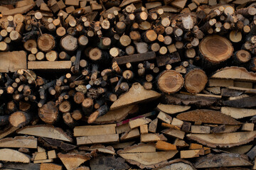 close up of the firewood