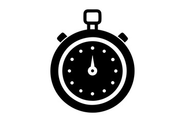 A stopwatch solid web icon vector illustration 