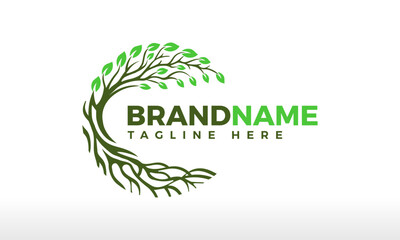 Creative Connection Circle Tree Logo Design Vector Icon Symbol Illustrations. Multifunctional logo that can used in many business companies and services. its a creative and cool design.