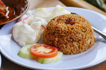 The delicious of traditional indonesian food in Purwokerto City, Central Java, Indonesia. It was taken on September 27, 2024 by a professional. It's a nice food with Indonesian culture