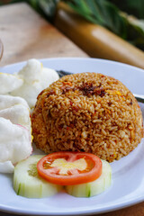 The delicious of traditional indonesian food in Purwokerto City, Central Java, Indonesia. It was taken on September 27, 2024 by a professional. It's a nice food with Indonesian culture