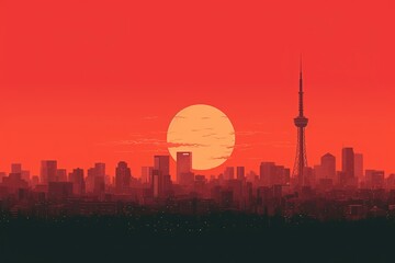 Tokyo skyline architecture cityscape building.