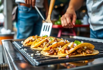 Tacos on grill mexican street tacos beef tacos
