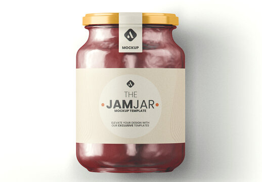 Sealed Jam Jar Mockup