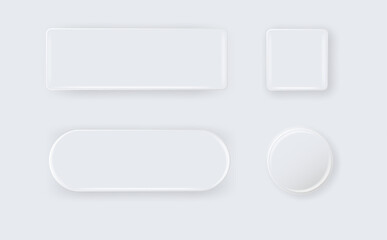 Vector 3d Round and Square White Metal, Plastic Blank Empty Button Badge Isolated. Button Badge. Brooch Pin. Template for Branding