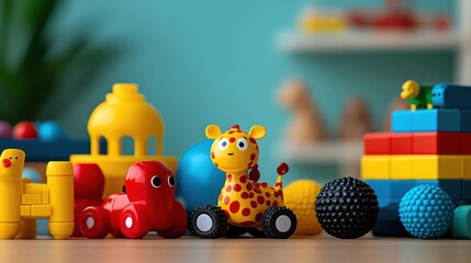 Obraz premium A classic studio photograph of childrens toys