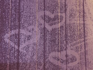 Purple background wall with hearts and stripes