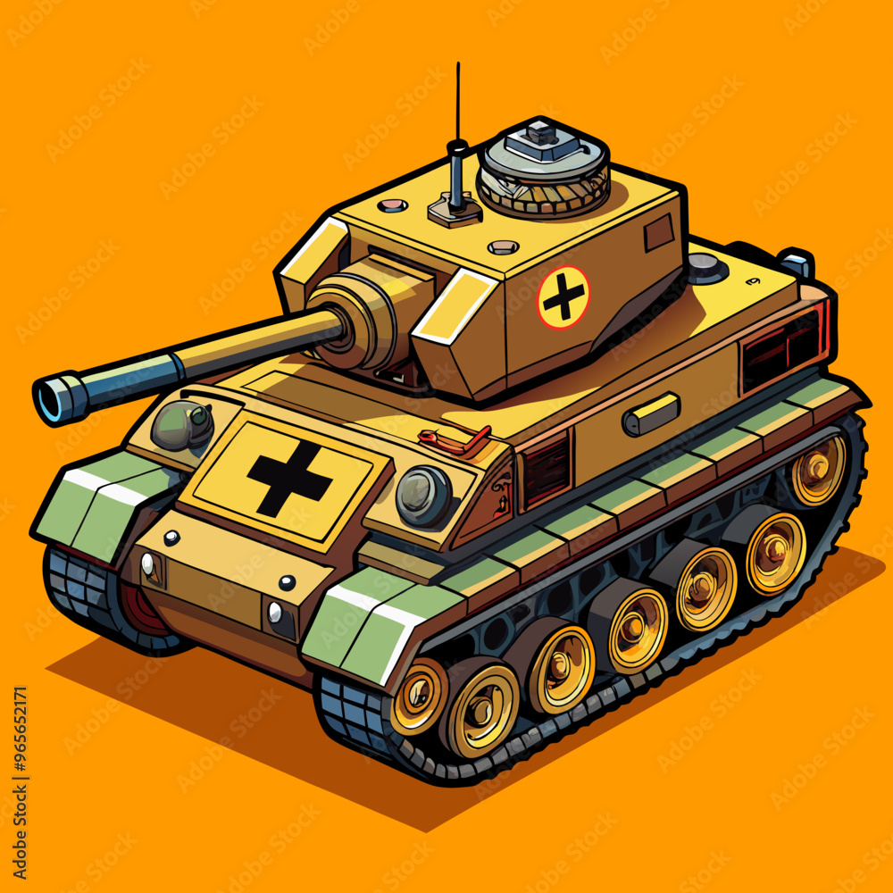 Wall mural vector illustration of tank