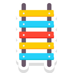 Xylophone sticker vector icon isolated background  