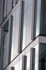 Obraz premium Modern architecture building exterior design with nice patterns, windows, close up details. High quality picture for download