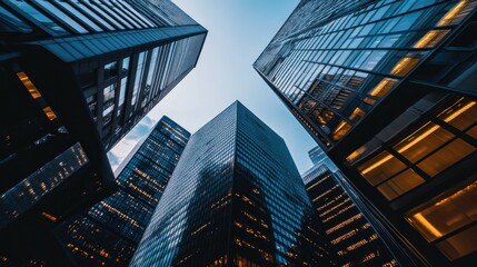 Naklejka premium Skyscrapers in the City